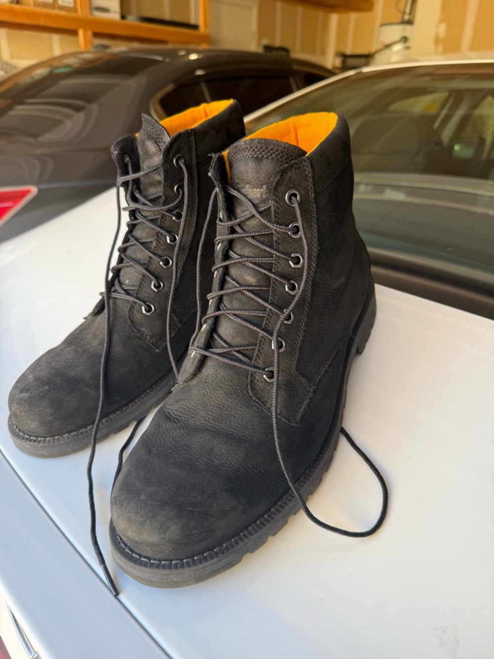 Timberland size 12 Redwood Falls Waterproof Boots Black Men's